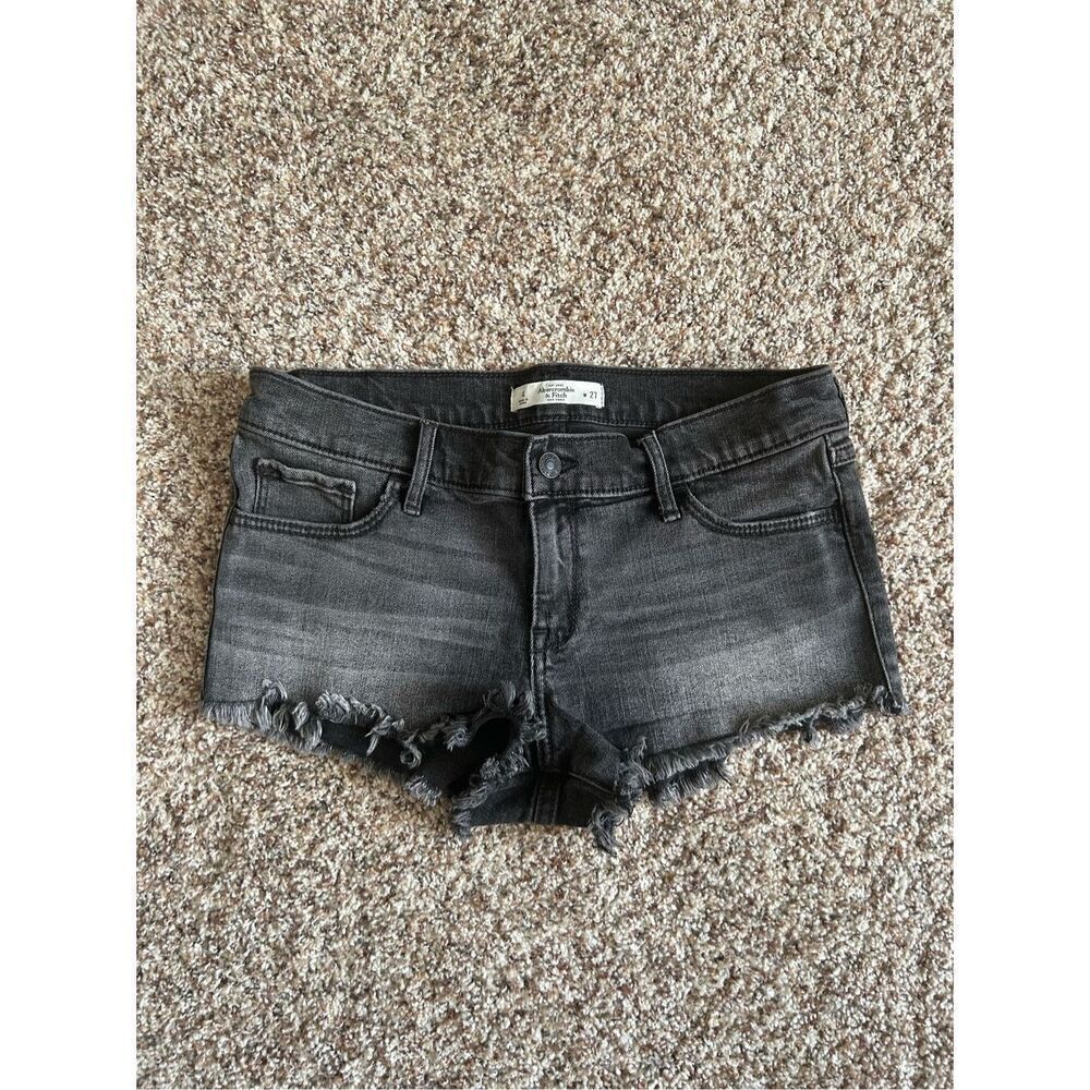 Abercrombie & Fitch Black Denim Cutoff Shorts size 27/4